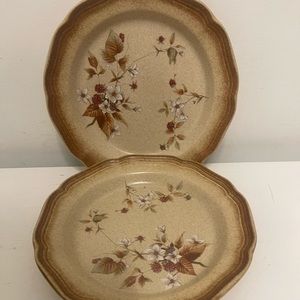 Vintage Mikasa Whole Wheat Rasberry Bouquet Dinner Plates e 8019